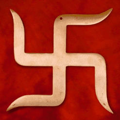 Pure Copper Swastik Energised Wall Hanging- 9 inches