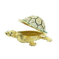 Bejeweled Fengshui Wish-Fulfilling Golden Tortoise …